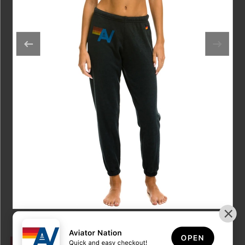 Net aviator nation charcoal sweatpants. Size L